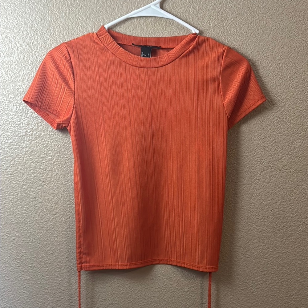 Forever 21 Vibrant Orange Short Sleeve Tee